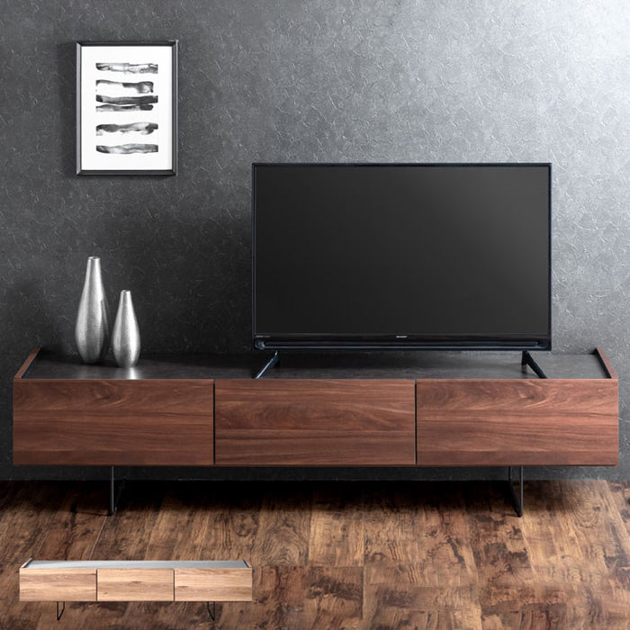 ［幅180cm］テレビ台 ローボード 完成品 国産 収納 木目調 脚付き 大川家具【超大型商品】〔24900079〕