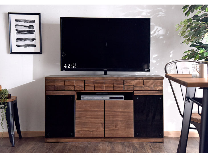 ［幅120］完成品 ハイタイプ テレビ台 国産 無垢材 木製 日本製 北欧 おしゃれ テレビボード【超大型商品】〔36800006〕