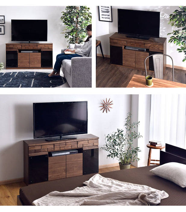 ［幅120］完成品 ハイタイプ テレビ台 国産 無垢材 木製 日本製 北欧 おしゃれ テレビボード【超大型商品】〔36800006〕