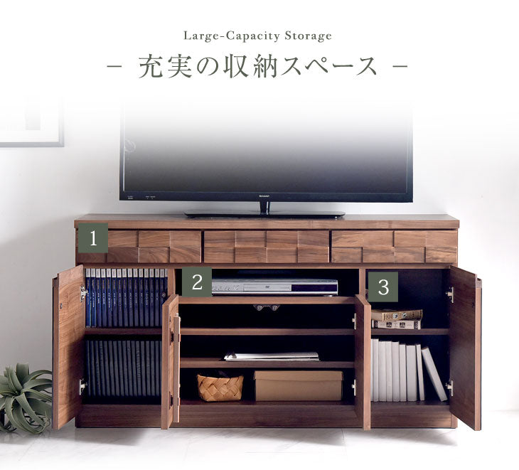［幅120］完成品 ハイタイプ テレビ台 国産 無垢材 木製 日本製 北欧 おしゃれ テレビボード【超大型商品】〔36800006〕