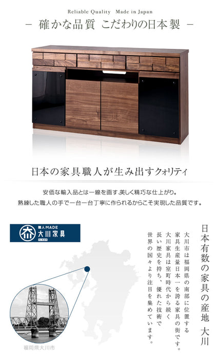 ［幅120］完成品 ハイタイプ テレビ台 国産 無垢材 木製 日本製 北欧 おしゃれ テレビボード【超大型商品】〔36800006〕