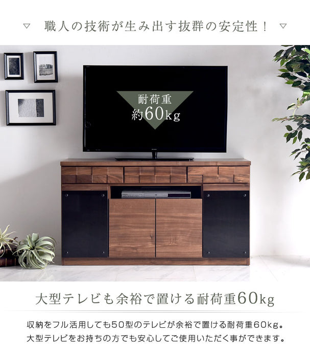 ［幅120］完成品 ハイタイプ テレビ台 国産 無垢材 木製 日本製 北欧 おしゃれ テレビボード【超大型商品】〔36800006〕