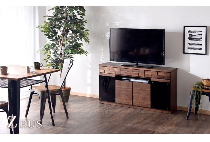 ［幅120］完成品 ハイタイプ テレビ台 国産 無垢材 木製 日本製 北欧 おしゃれ テレビボード【超大型商品】〔36800006〕