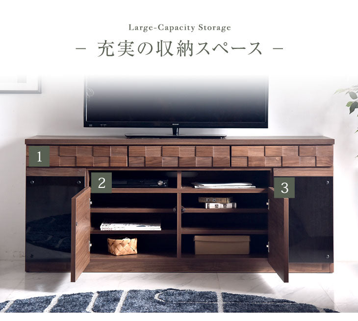 ［幅150］完成品 ハイタイプ テレビ台 国産 無垢材 木製 日本製 北欧 おしゃれ テレビボード【超大型商品】〔36800007〕