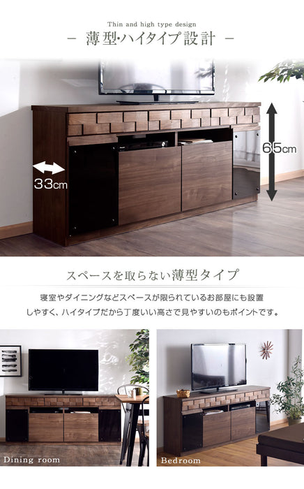 ［幅150］完成品 ハイタイプ テレビ台 国産 無垢材 木製 日本製 北欧 おしゃれ テレビボード【超大型商品】〔36800007〕
