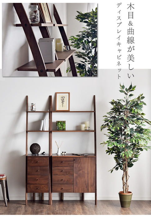 ［幅40］キャビネット 国産 木製 収納 シェルフ 大川家具 北欧 天然木【超大型商品】〔39600002〕