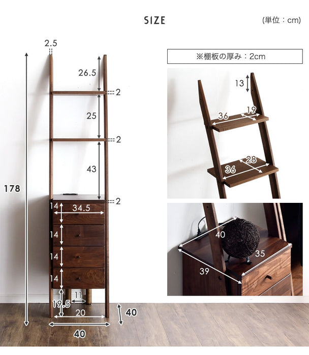 ［幅40］キャビネット 国産 木製 収納 シェルフ 大川家具 北欧 天然木【超大型商品】〔39600002〕