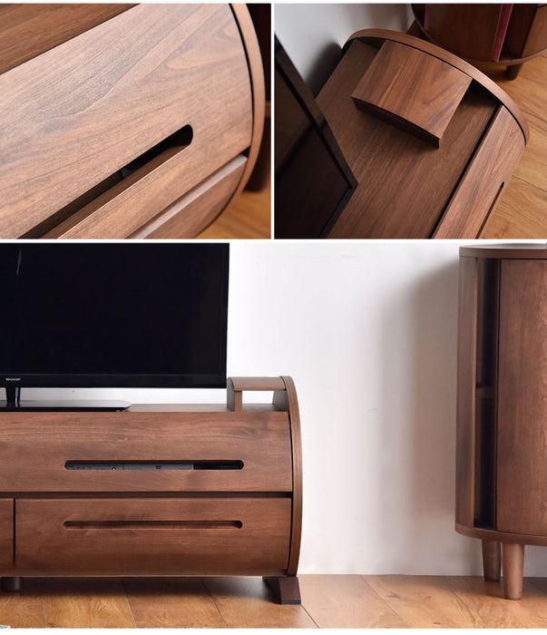 ［幅120］大川家具 テレビ台 完成品 収納 国産 アルダー 無垢材 木製 日本製 北欧 おしゃれ テレビボード【超大型商品】〔39600006〕