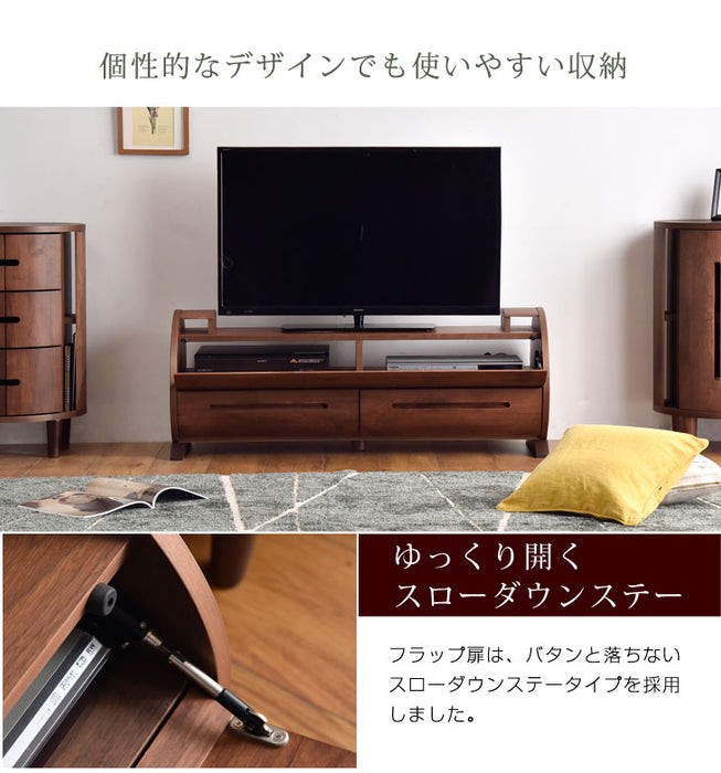 ［幅120］大川家具 テレビ台 完成品 収納 国産 アルダー 無垢材 木製 日本製 北欧 おしゃれ テレビボード【超大型商品】〔39600006〕