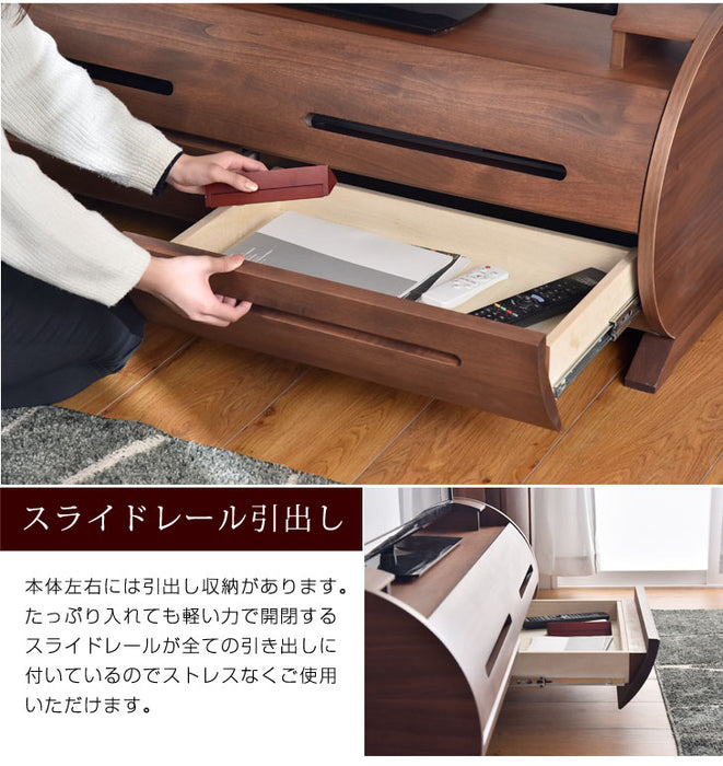 ［幅120］大川家具 テレビ台 完成品 収納 国産 アルダー 無垢材 木製 日本製 北欧 おしゃれ テレビボード【超大型商品】〔39600006〕