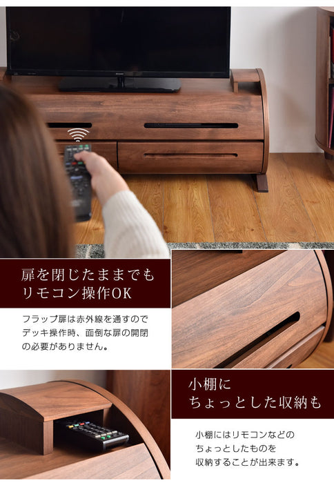 ［幅120］大川家具 テレビ台 完成品 収納 国産 アルダー 無垢材 木製 日本製 北欧 おしゃれ テレビボード【超大型商品】〔39600006〕