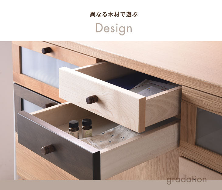 国産 完成品 キャビネット 幅120 木製 大川家具   【超大型商品】 〔3960001400〕