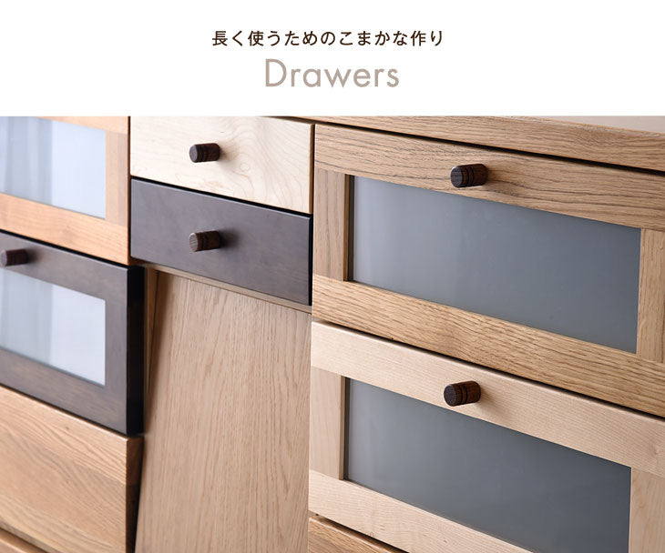 国産 完成品 キャビネット 幅120 木製 大川家具   【超大型商品】 〔3960001400〕