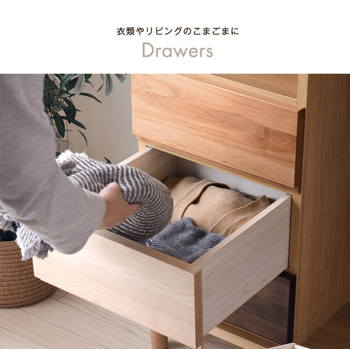 国産 完成品 ハンガーラック 引き出し クローゼット【超大型商品】〔39600015〕