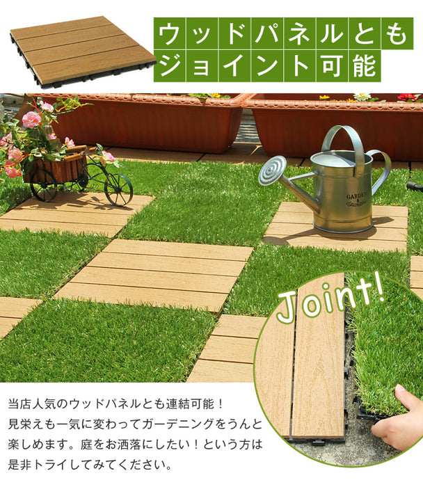 ［27枚セット］ 高耐久 ジョイント式 人工芝 2.4平米用 芝丈25mm 43万本/㎡ diy ガーデン〔42300008〕