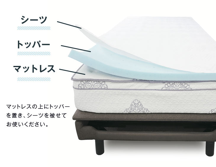 [シングル] 低反発マットレストッパー 厚み4.5cm オーバーレイ 敷きパット〔43300053〕