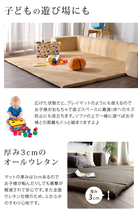 [幅250cm] ローソファ フロアマット付き Lサイズ 着脱カバー式 日本製〔44030064〕