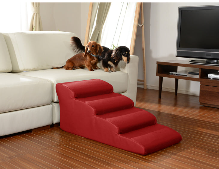 ドッグステップ 4段 ペット用階段 犬用  奥行80cm 〔44030077〕