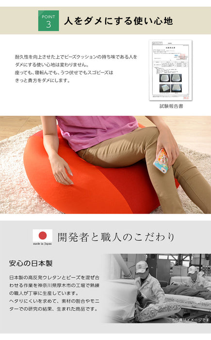 [特大XLサイズ] ビーズクッション マイクロビーズ  洗える カバー〔44030080〕