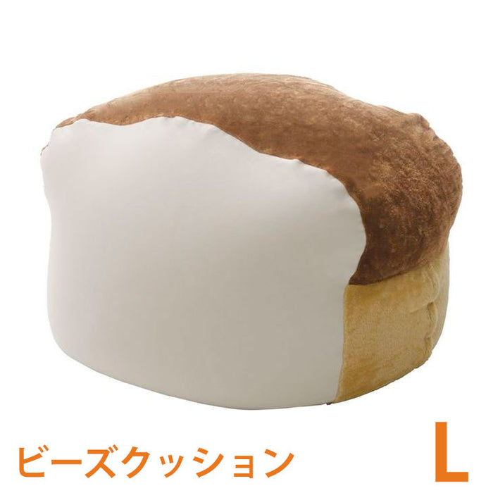 食パンビーズクッション Lサイズ 日本製 洗える カバー 〔44030117〕