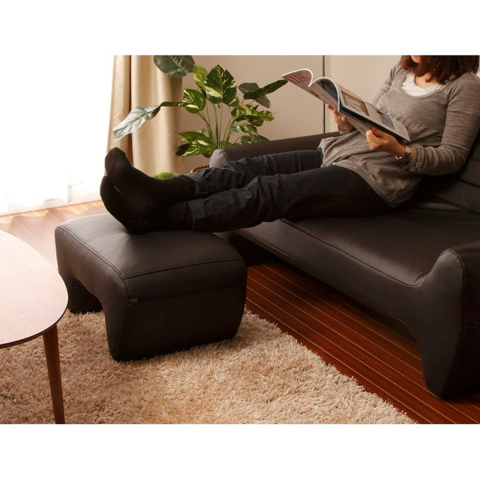 日本製 オットマン スツール ブラウン オットマン レザー 足置き 1人掛け 北欧 おしゃれ sofa モダン ミッドセンチュリー シンプル リビング ソファ オットマン 国〔44030119〕産