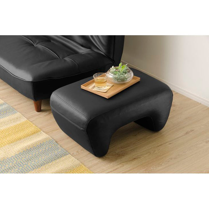 日本製 オットマン スツール ブラック オットマン レザー 足置き 1人掛け 北欧 おしゃれ sofa モダン ミッドセンチュリー シンプル リビング ソファ オットマン 国産 〔44030120〕