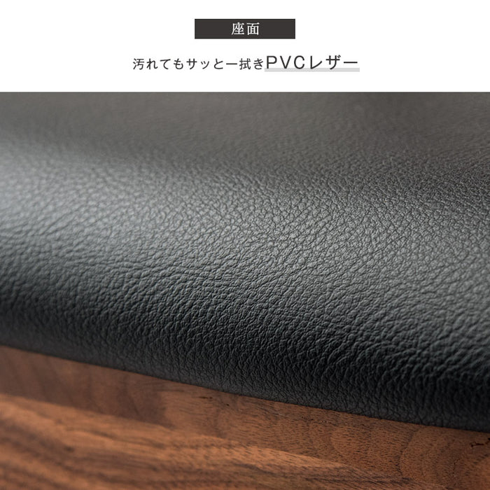 ［2脚セット］ダイニングチェア ウォールナット 無垢 完成品〔48100011〕