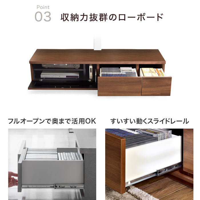 [32〜65インチ対応] “置かない”テレビ台 壁寄せテレビスタンド 日本製 完成品 上下/左右首振り【超大型商品】〔48100020〕