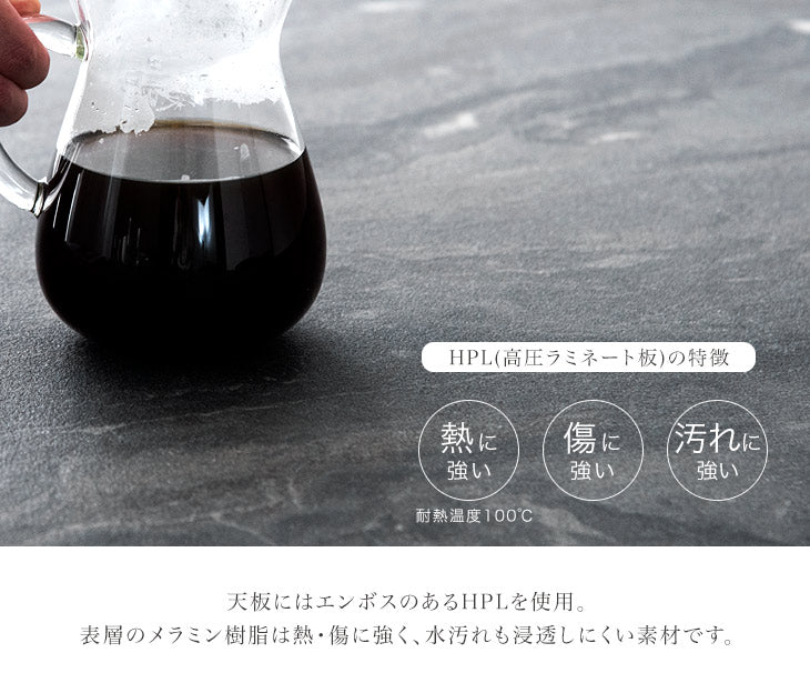 [幅160cm] 大理石調 ダイニングテーブル 単品 4人掛け マーブル柄【超大型商品】〔49100021〕