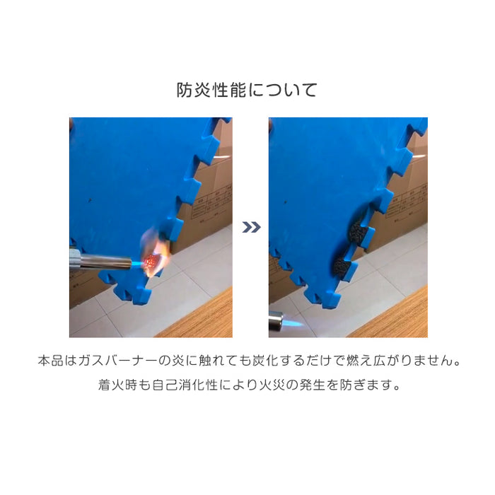 ［6畳］防炎 ジョイントマット 32枚 厚み20mm 大判59cm 床暖房対応 サイドパーツ付〔49400006〕