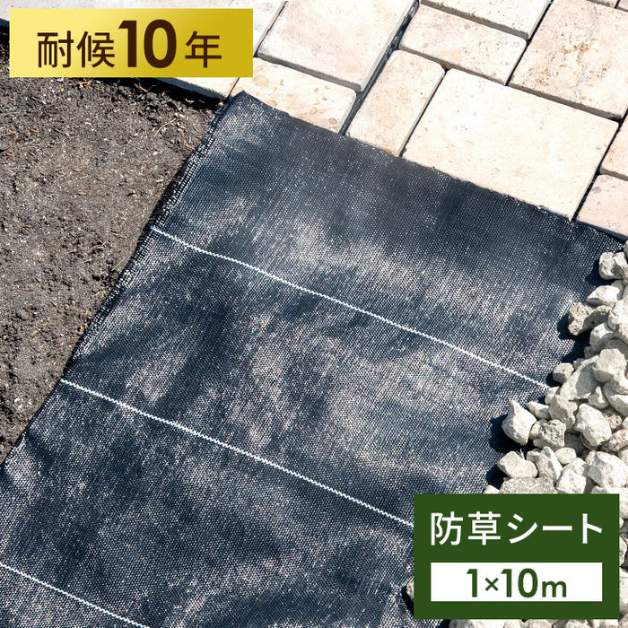 [1×10m] 防草シート  除草 草よけシート 耐候10年 高密度  〔50900077〕