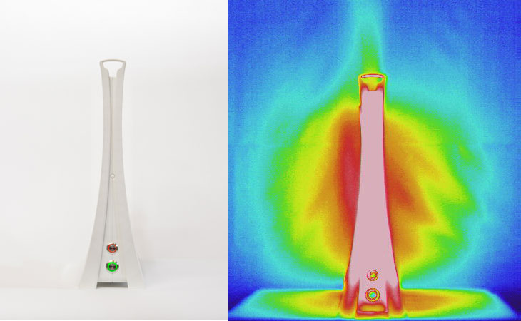 パネルヒーター 省エネ 75cm コンパクト ミニ 足元 薄型 脱衣所 電気ヒーター 日本製 3年保証 　 〔53900006〕