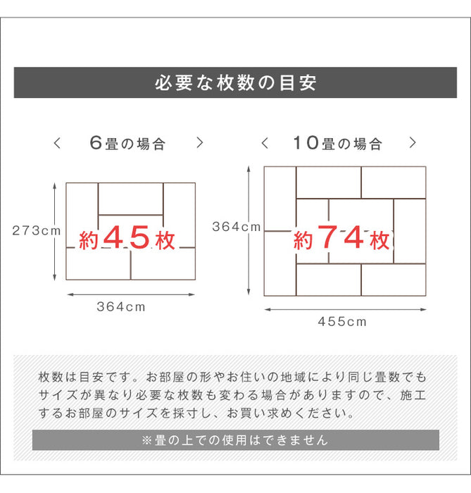[1畳分] 8枚入りフロアタイル 防音タイプ はめ込み式  賃貸OK 床暖房対応 木目調〔57300010〕