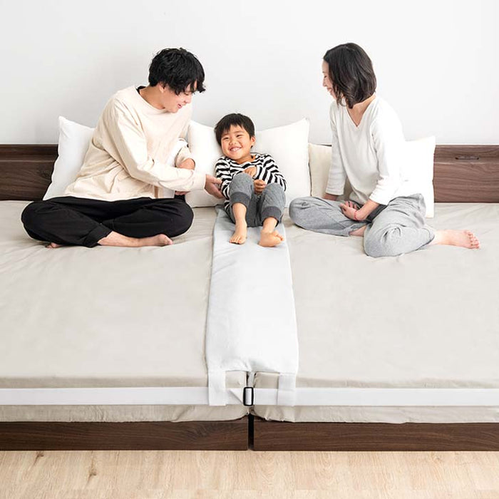 家族でゆったり快眠 幅30cm マットレスバンド 洗濯OK 隙間パッド セット 固定 連結  隙間 ズレ防止  ベルト 〔17800176〕