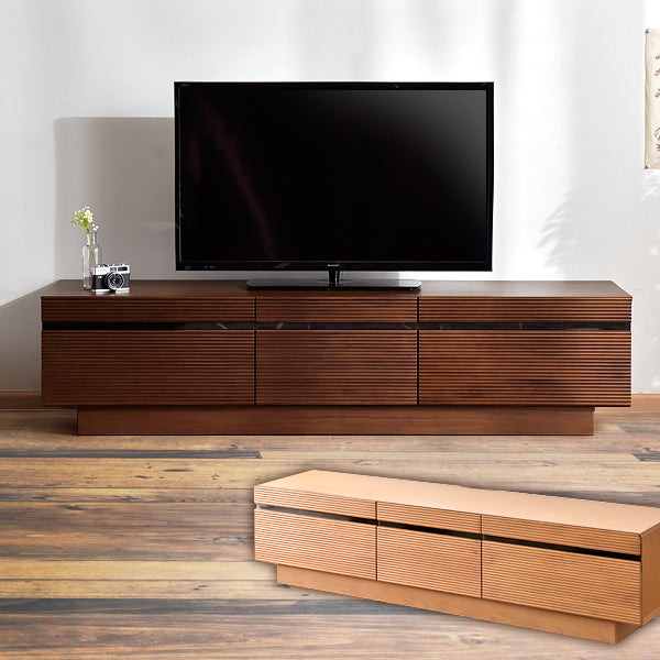 ［幅166cm］テレビ台 完成品 アッシュ 木製 北欧 ロータイプ キャビネット テレビボード【超大型商品】〔71020052〕