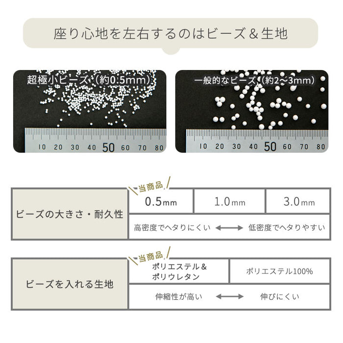 メガ盛 充填量4.5kg もちっとフィット ビーズクッション 洗えるカバー コンパクトソファ〔67300008〕