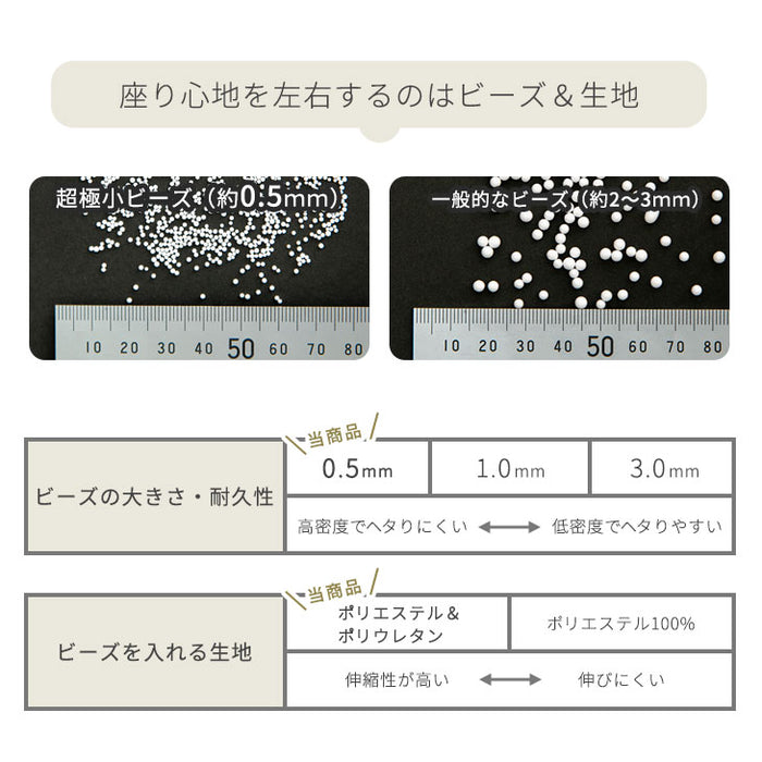 ギガ盛 充填量6kg もちっとフィット ビーズクッション 洗えるカバー コンパクトソファ〔67300009〕