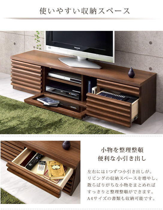 ［幅160cm］ テレビ台 完成品 天然木 フルオープン 稼働棚付 3段階調整 【超大型商品】 〔71020043〕