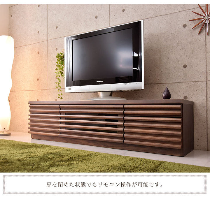 ［幅160cm］ テレビ台 完成品 天然木 フルオープン 稼働棚付 3段階調整 【超大型商品】 〔71020043〕