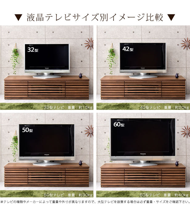 ［幅160cm］ テレビ台 完成品 天然木 フルオープン 稼働棚付 3段階調整 【超大型商品】 〔71020043〕