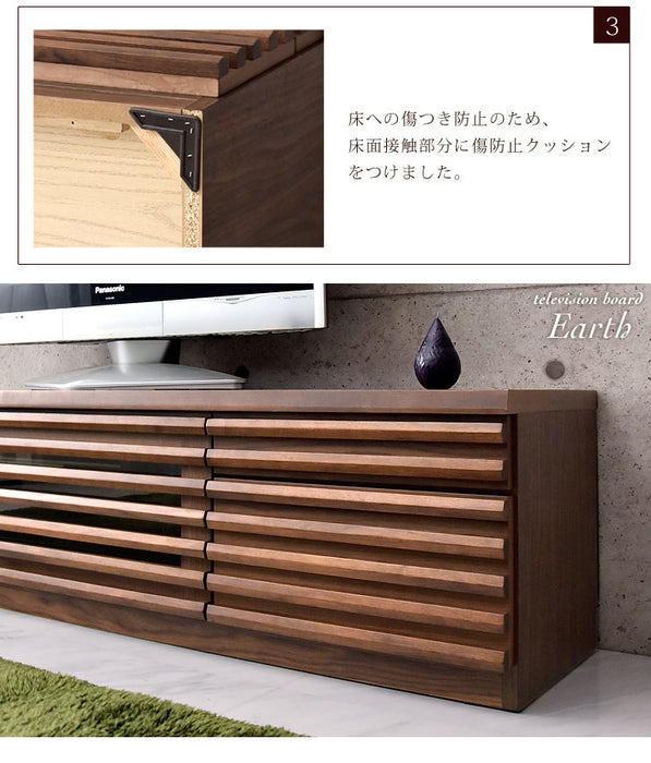 ［幅160cm］ テレビ台 完成品 天然木 フルオープン 稼働棚付 3段階調整 【超大型商品】 〔71020043〕