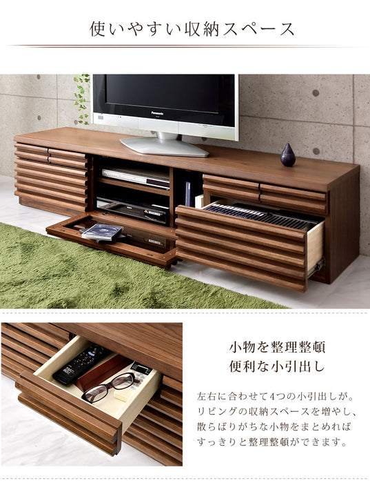［幅180cm］ テレビ台 完成品 天然木 フルオープン 稼働棚付 3段階調整 【超大型商品】 〔71020044〕