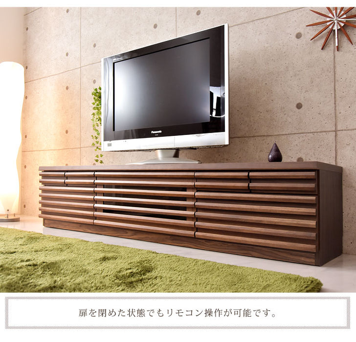 ［幅180cm］ テレビ台 完成品 天然木 フルオープン 稼働棚付 3段階調整 【超大型商品】 〔71020044〕