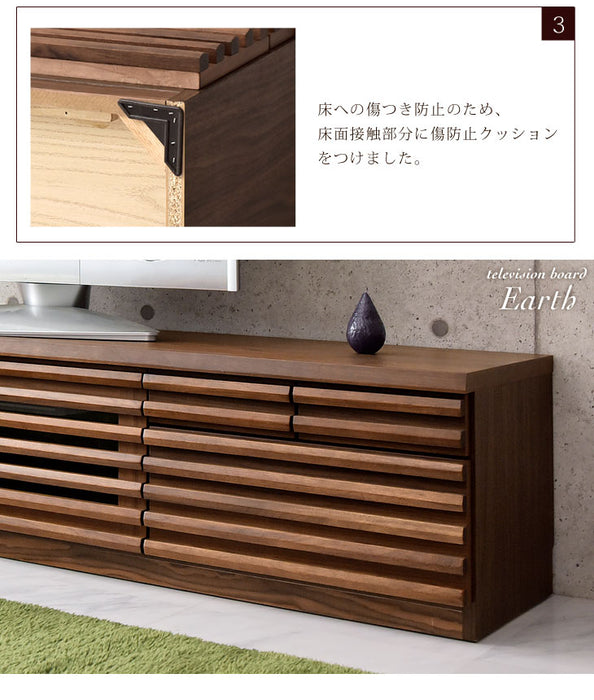 ［幅180cm］ テレビ台 完成品 天然木 フルオープン 稼働棚付 3段階調整 【超大型商品】 〔71020044〕