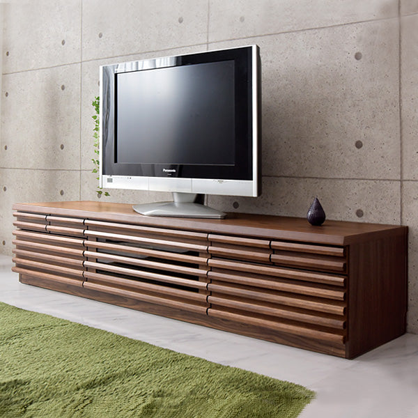 ［幅180cm］ テレビ台 完成品 天然木 フルオープン 稼働棚付 3段階調整 【超大型商品】 〔71020044〕