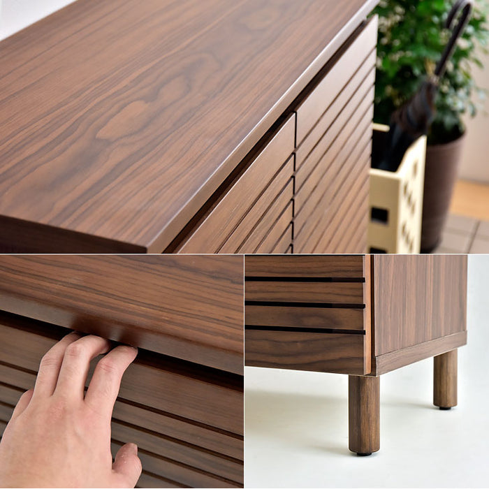 [幅80cm]  シューズボックス ロータイプ ルーバータイプ 薄型  収納 可動棚 完成品【超大型商品】 〔71020047〕