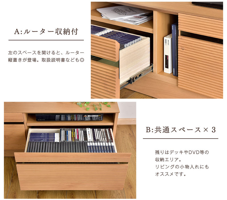 ［幅166cm］テレビ台 完成品 アッシュ 木製 北欧 ロータイプ キャビネット テレビボード【超大型商品】〔71020052〕