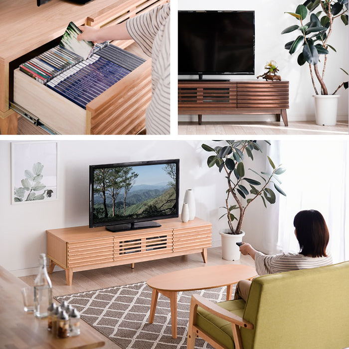 [幅150cm] テレビ台 完成品 アッシュ 無垢材  【超大型商品】 〔71020066〕