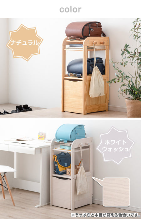 ［幅40］現役ママが考えた 木製 ランドセルラック 収納 キャスター付き〔74600004〕