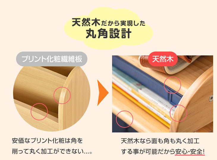 ［幅40］現役ママが考えた 木製 ランドセルラック 収納 キャスター付き〔74600004〕